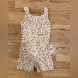 Floral Sleeveless gymnastics Romper